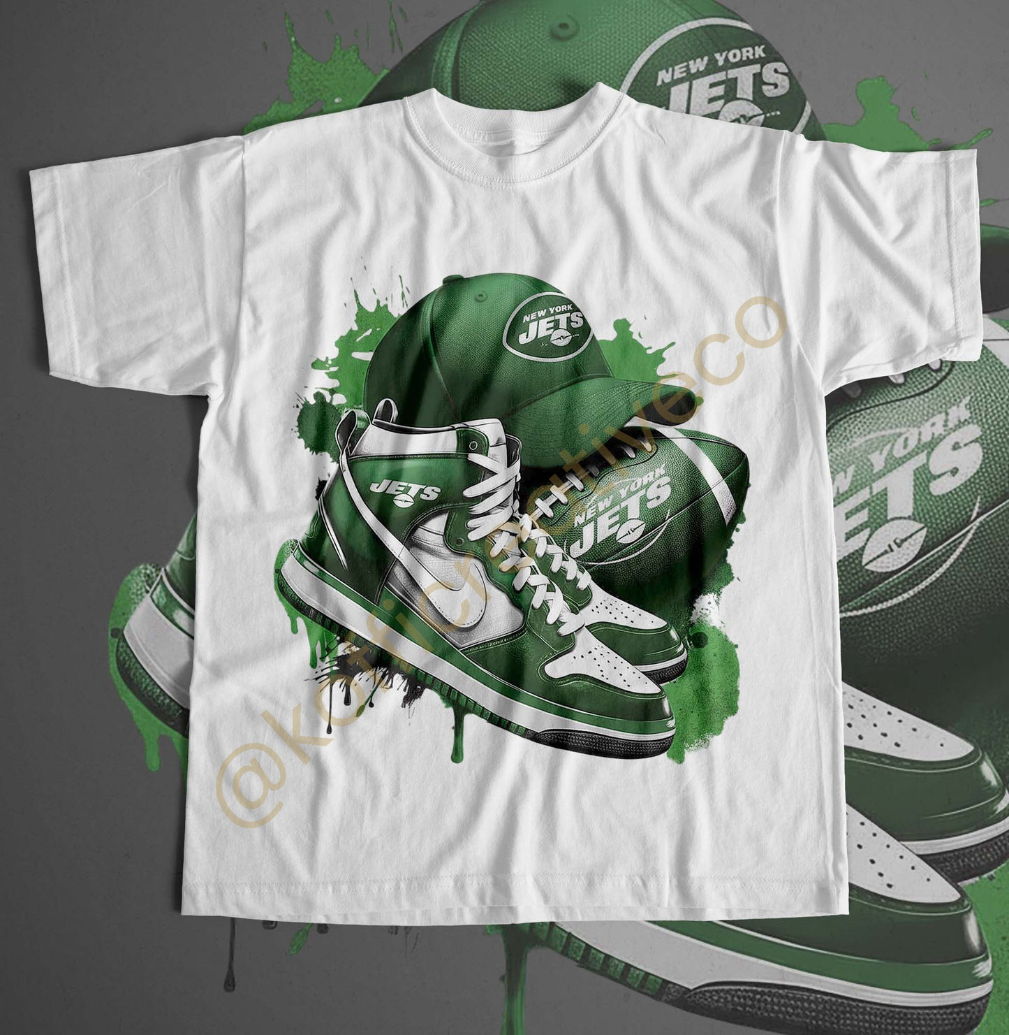 NFL Team Drip PNG – Sneaker, Cap & Football Design (Choose Your Team)