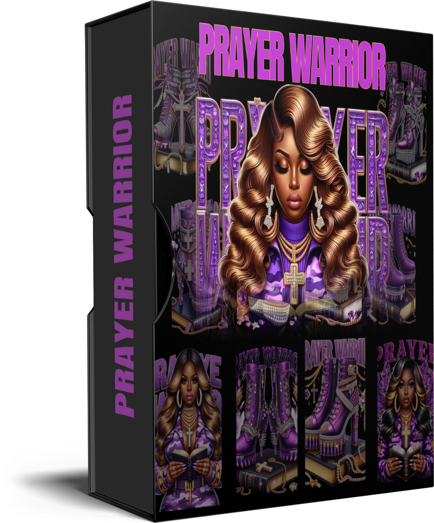 Prayer Warrior PNG Bundle – Spiritual Strength in Style