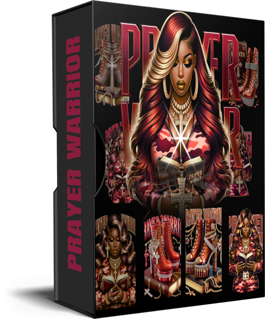 Red Prayer Warrior PNG Bundle β Spiritual Strength in Style (29 PNG's)