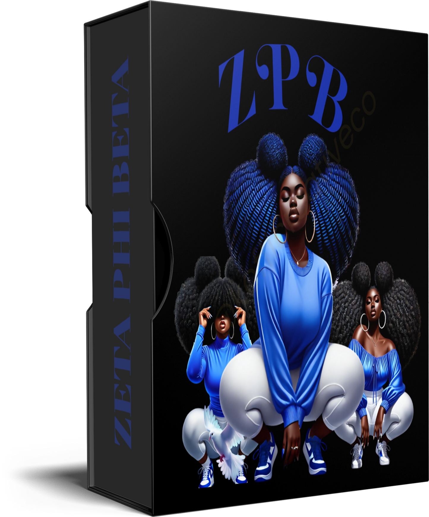 Zeta Phi Beta Sorority Woman PNG Mini Bundle