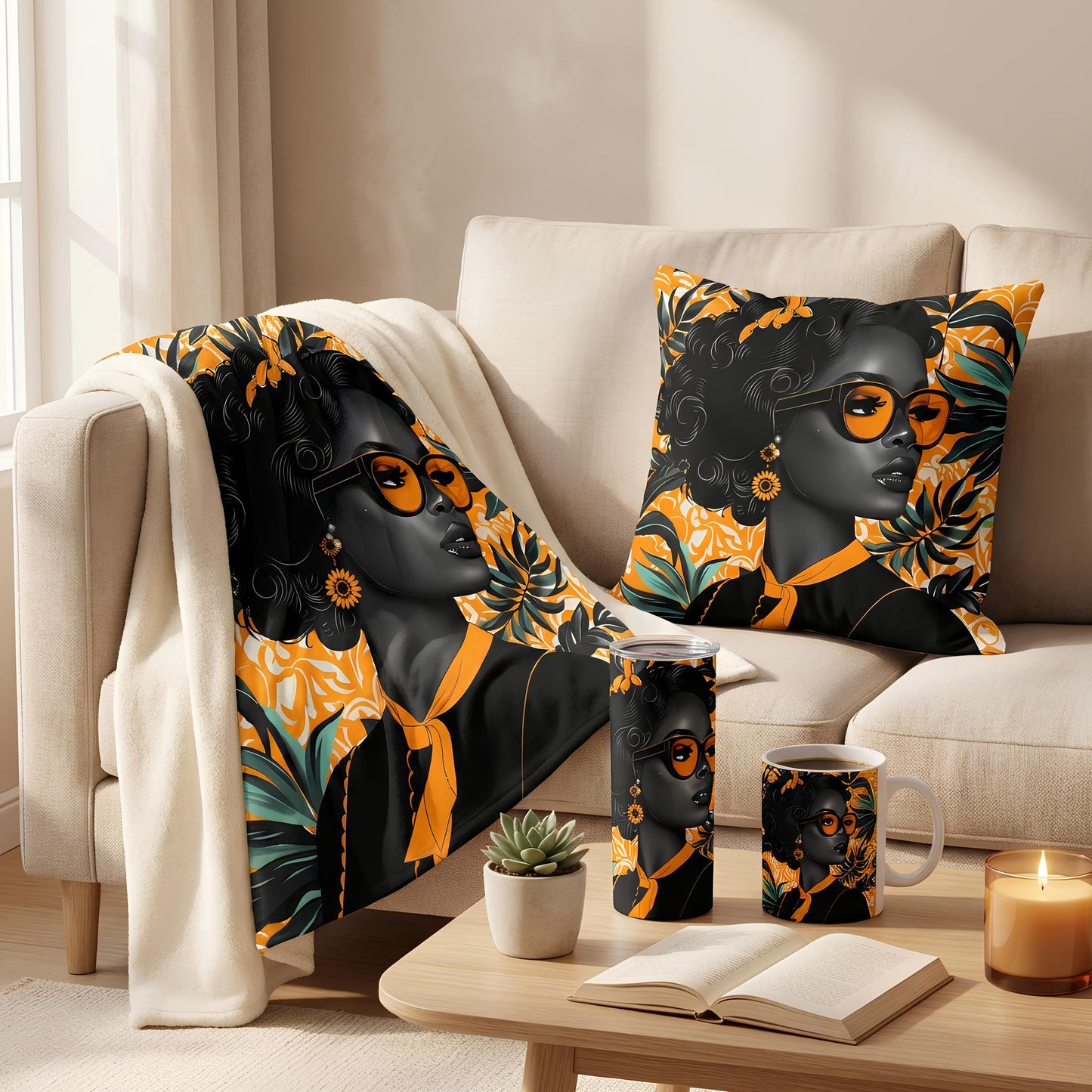 Golden Muse Woman Art PNG