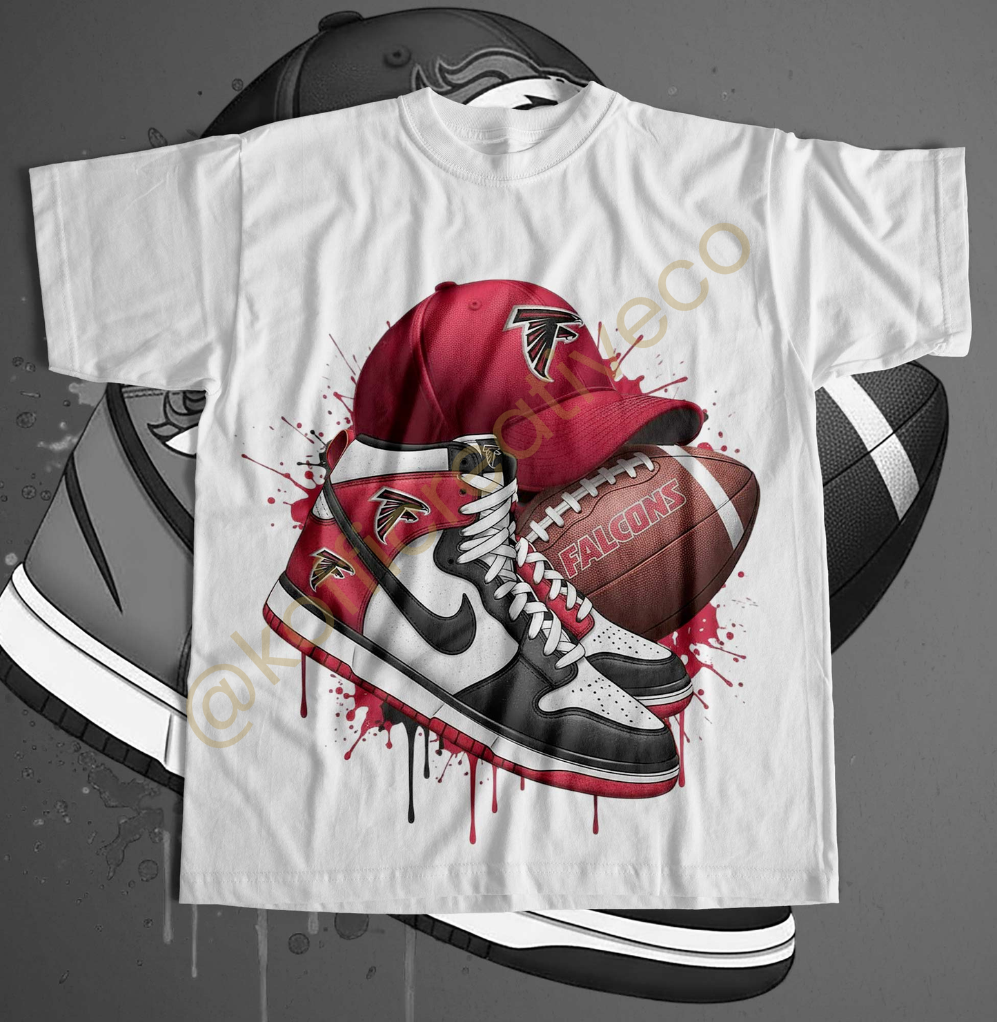 NFL Team Drip PNG – Sneaker, Cap & Football Design (Choose Your Team)