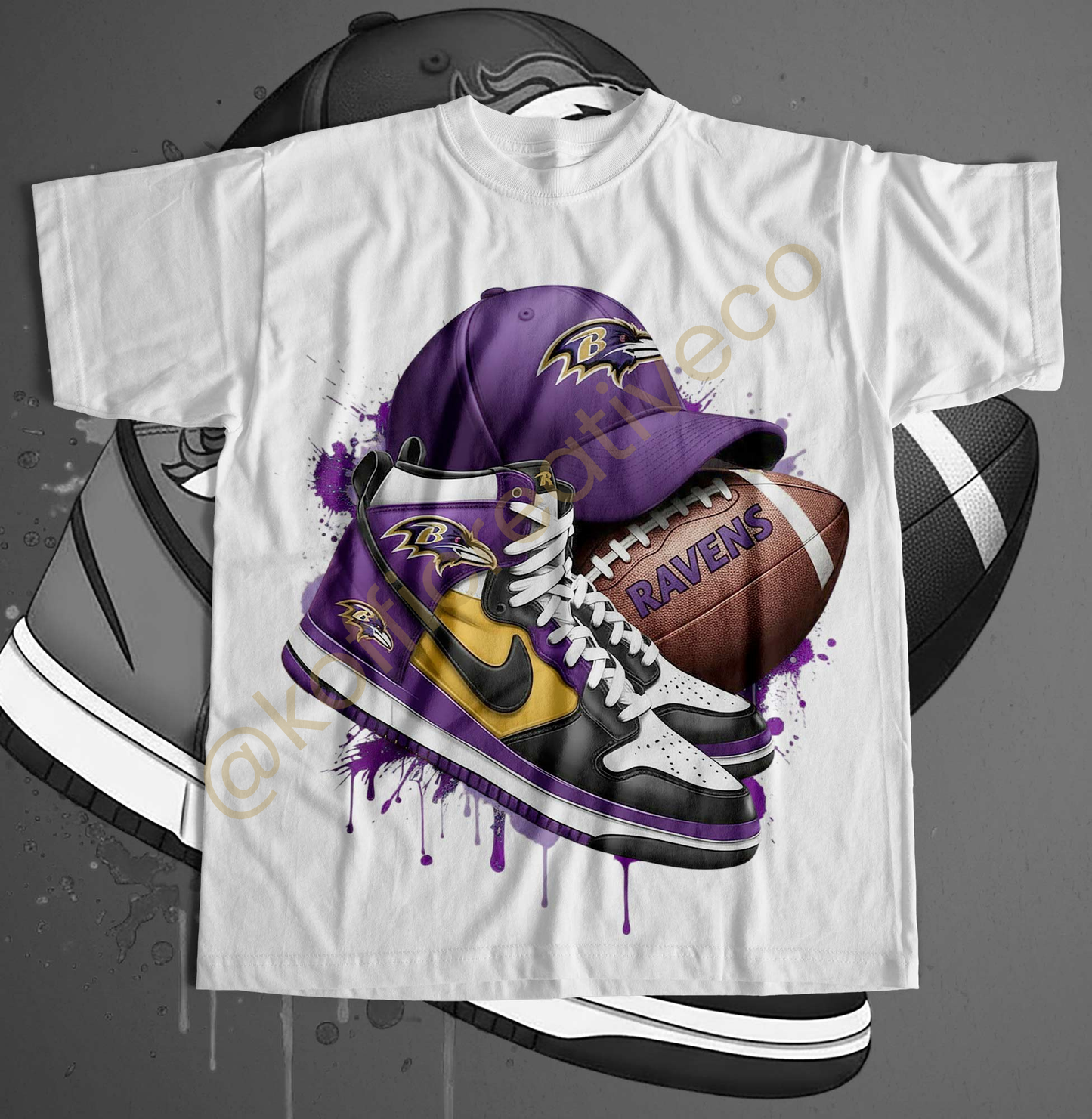NFL Team Drip PNG – Sneaker, Cap & Football Design (Choose Your Team)