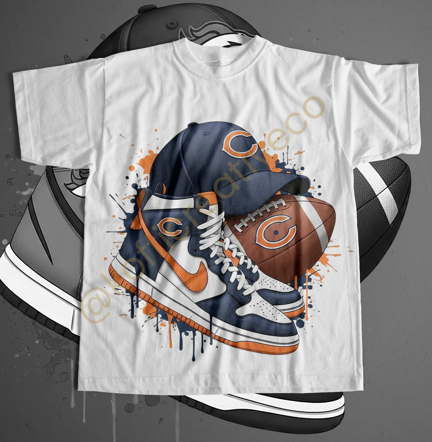 NFL Team Drip PNG – Sneaker, Cap & Football Design (Choose Your Team)
