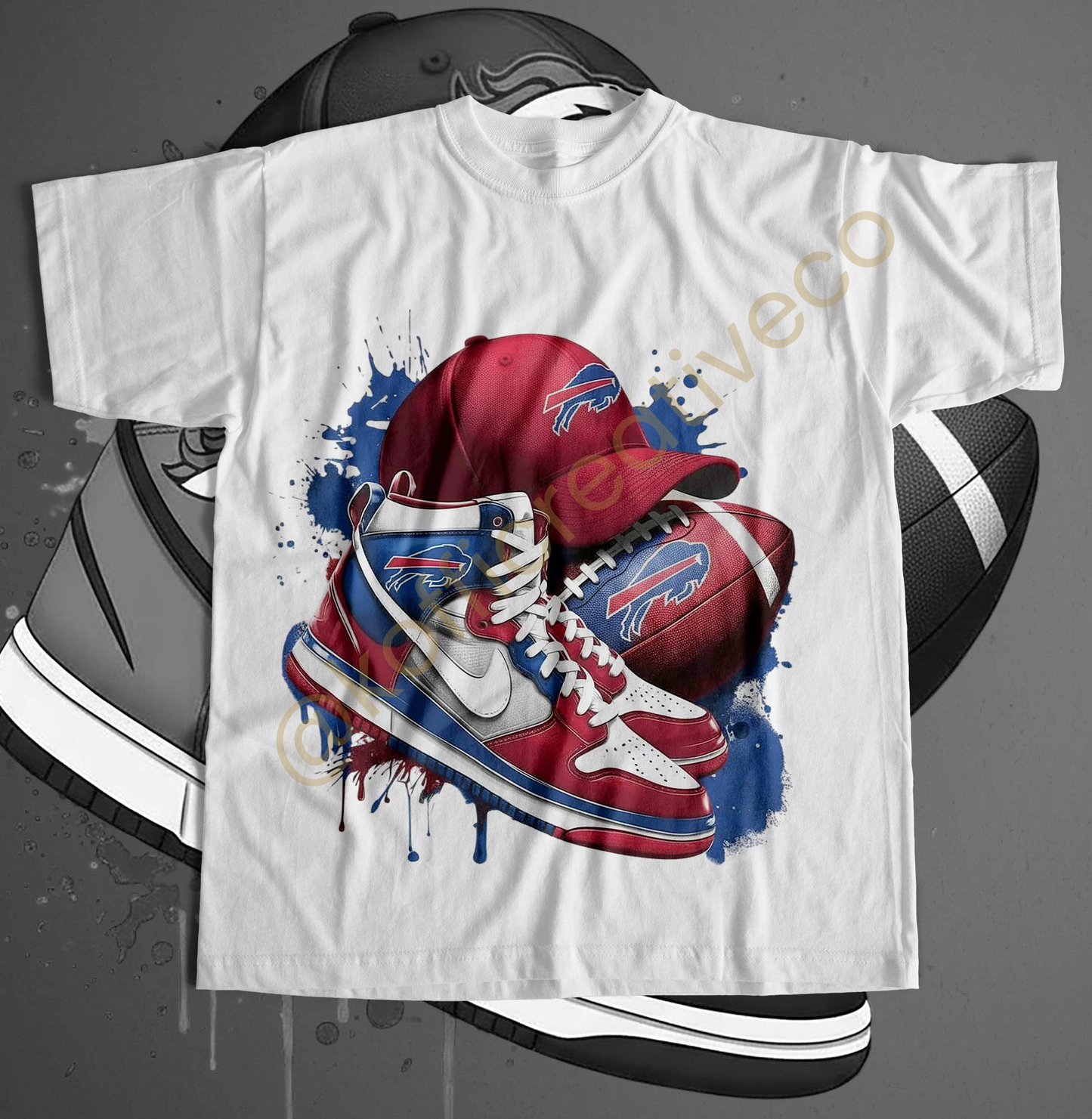 NFL Team Drip PNG – Sneaker, Cap & Football Design (Choose Your Team)