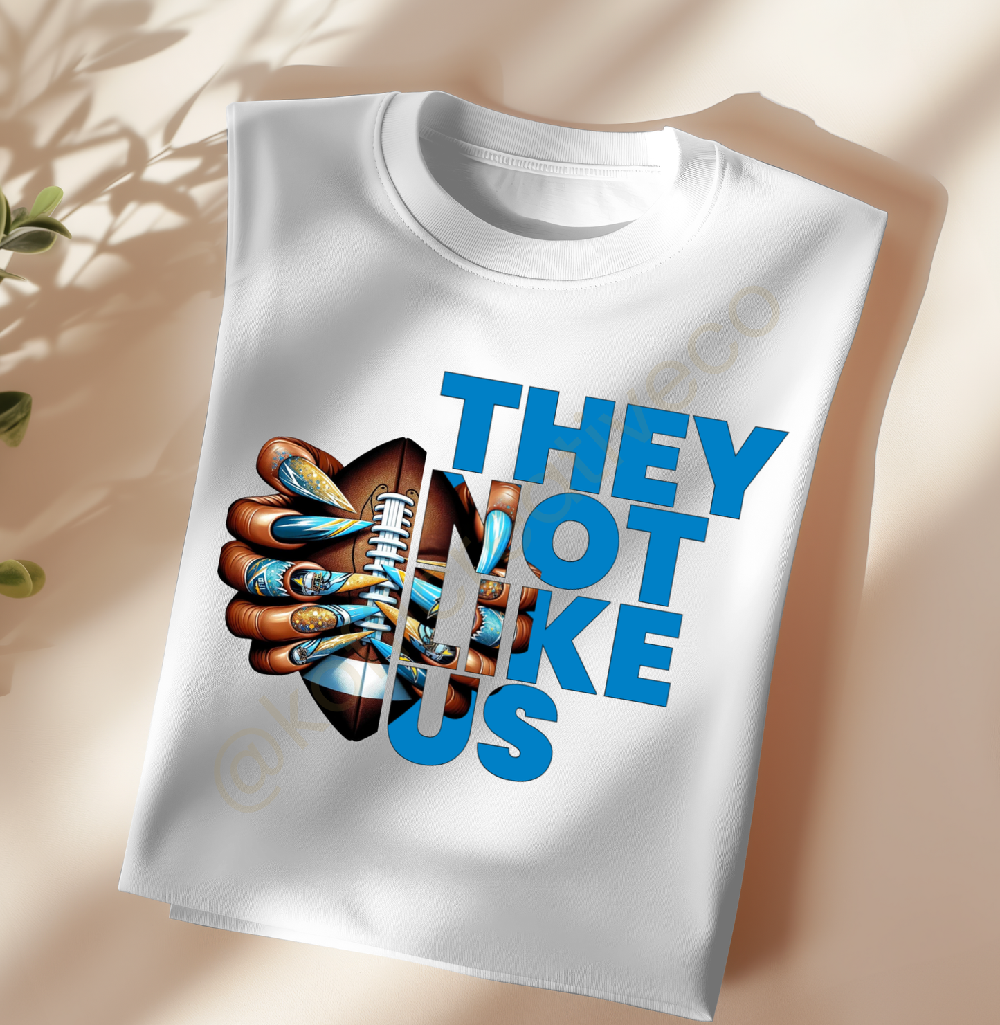 They Not Like Us – NFL Nail Drip PNG (Choose Your Team)