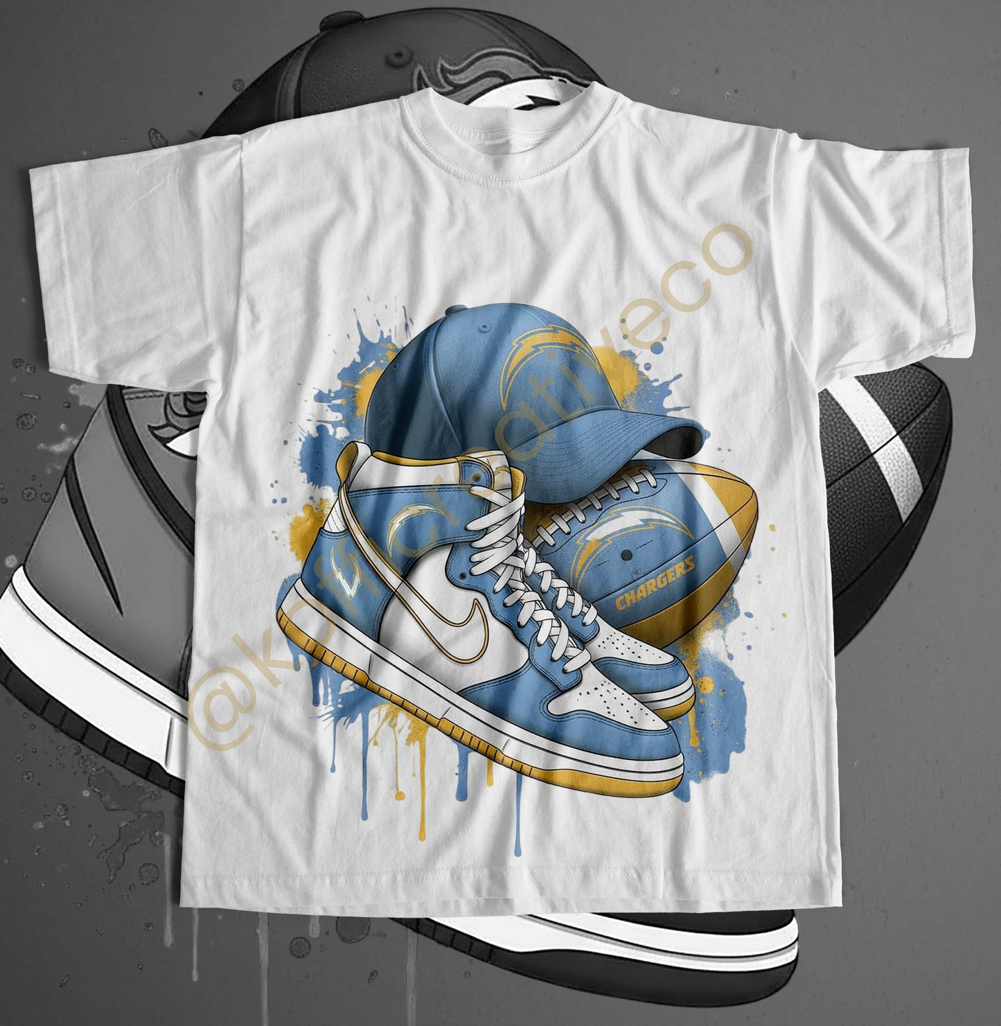 NFL Team Drip PNG – Sneaker, Cap & Football Design (Choose Your Team)