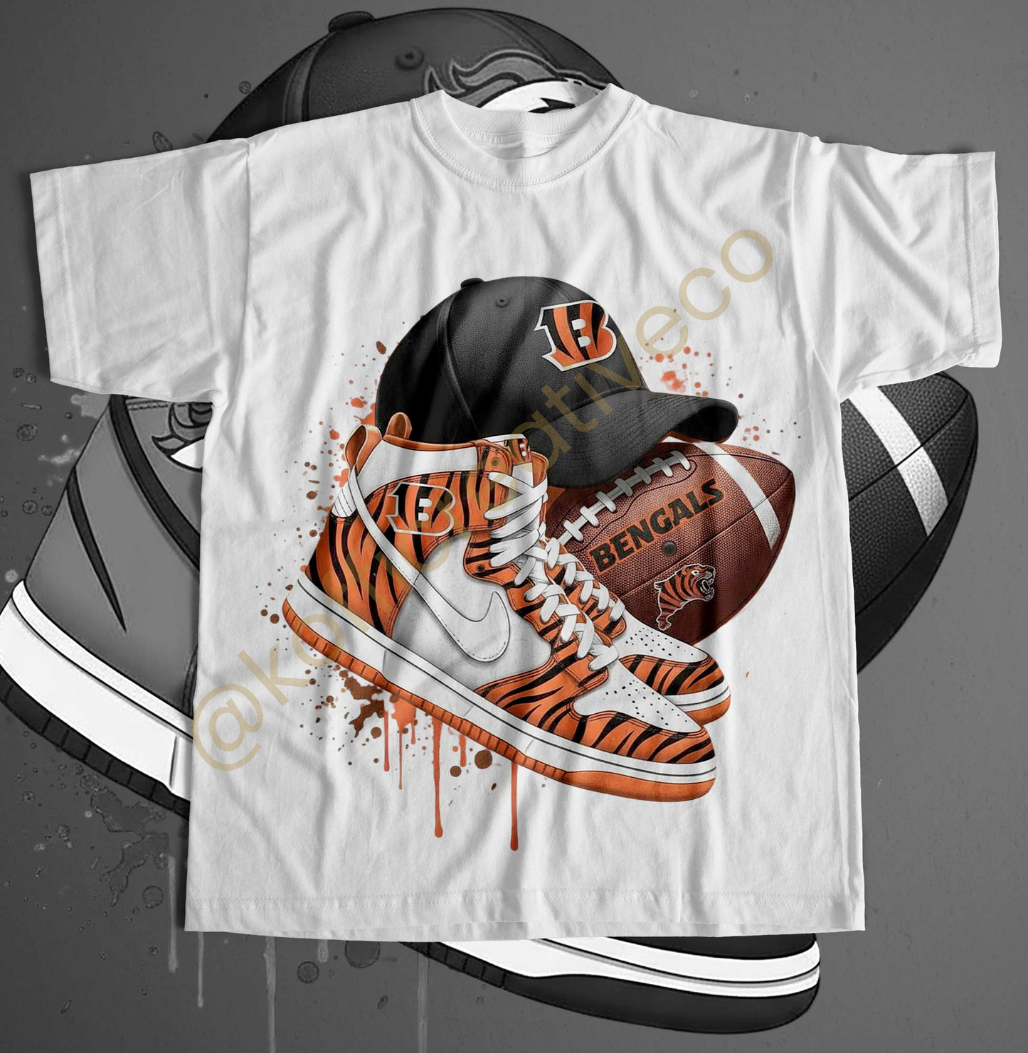 NFL Team Drip PNG – Sneaker, Cap & Football Design (Choose Your Team)