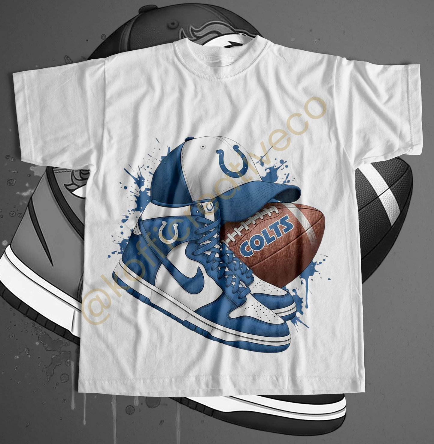 NFL Team Drip PNG – Sneaker, Cap & Football Design (Choose Your Team)
