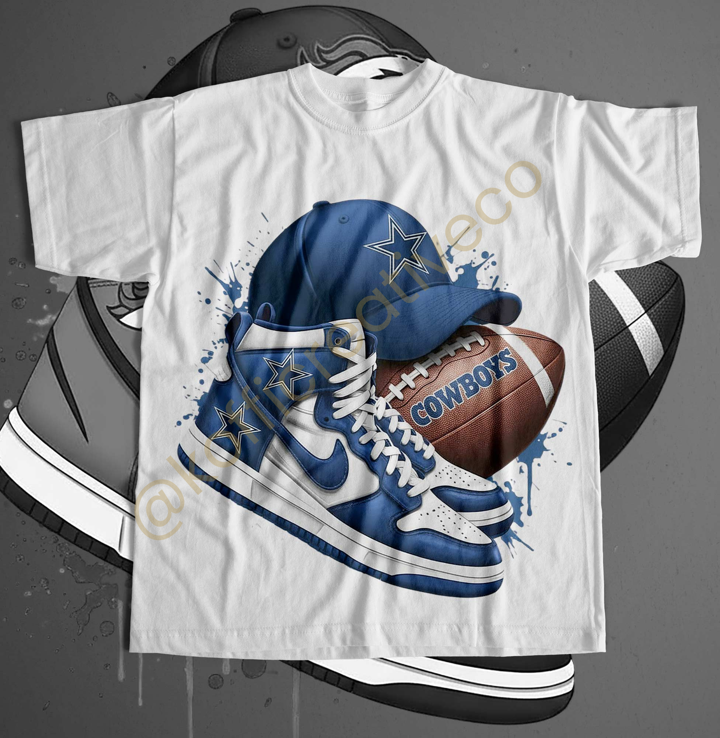 NFL Team Drip PNG – Sneaker, Cap & Football Design (Choose Your Team)