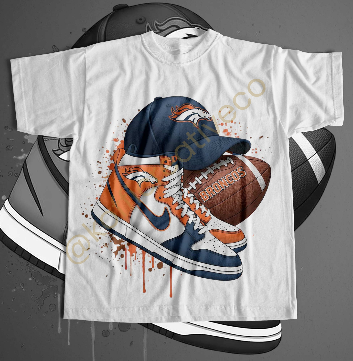 NFL Team Drip PNG – Sneaker, Cap & Football Design (Choose Your Team)