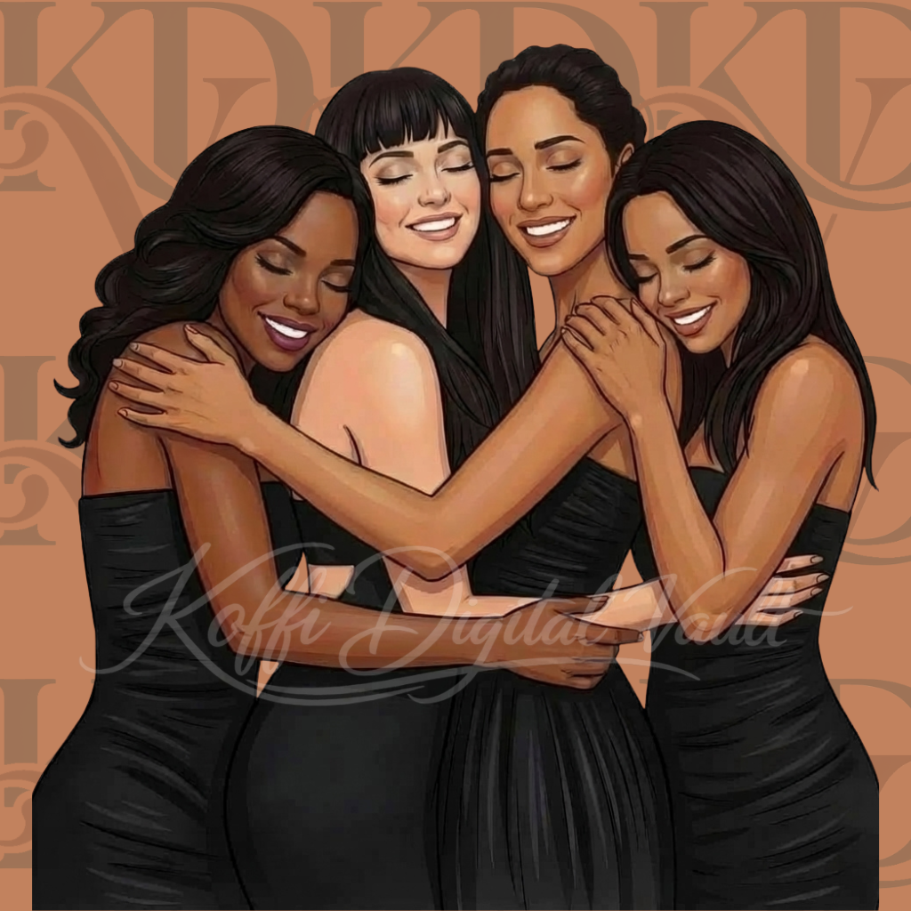 Girlfriends – Black Classics PNG Bundle (5 Premium Designs)