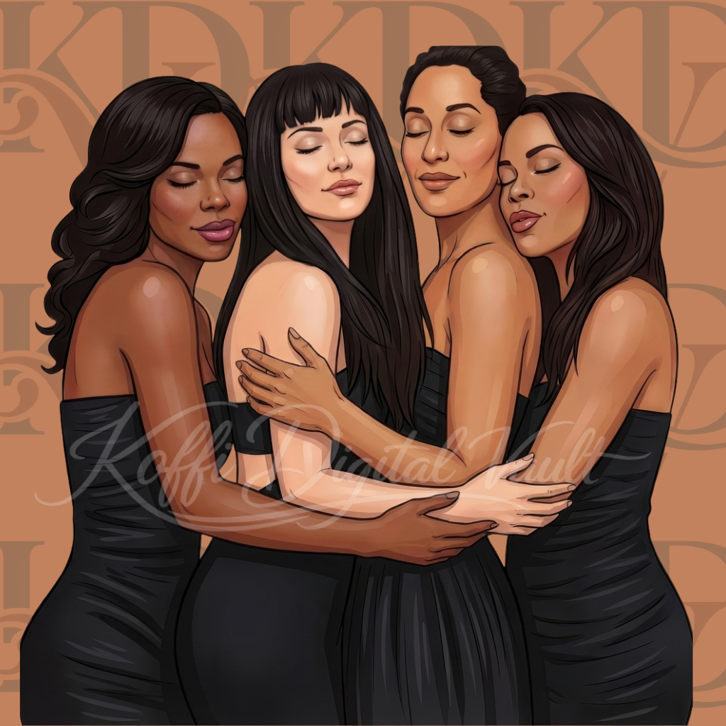 Girlfriends – Black Classics PNG Bundle (5 Premium Designs)