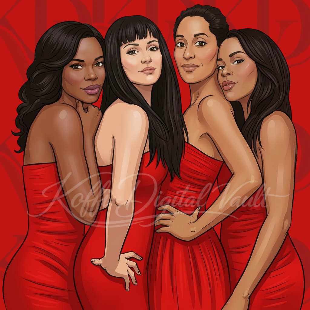 Girlfriends – Red Classics PNG Bundle (5 Premium Designs)