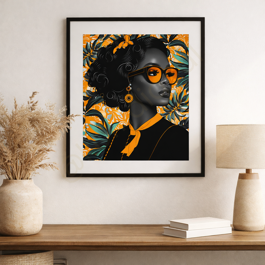 Golden Muse Woman Art PNG