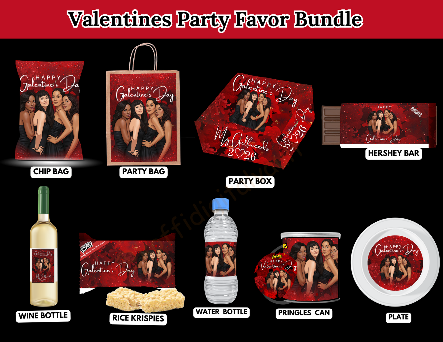 Galentine’s Day Party Favor Bundle – My Girlfriends Edition
