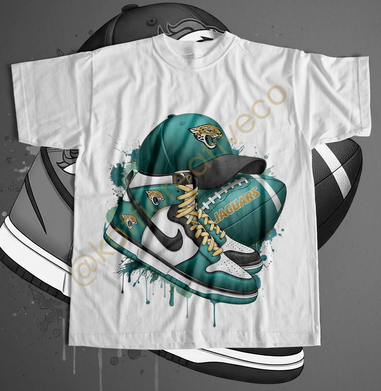 NFL Team Drip PNG – Sneaker, Cap & Football Design (Choose Your Team)