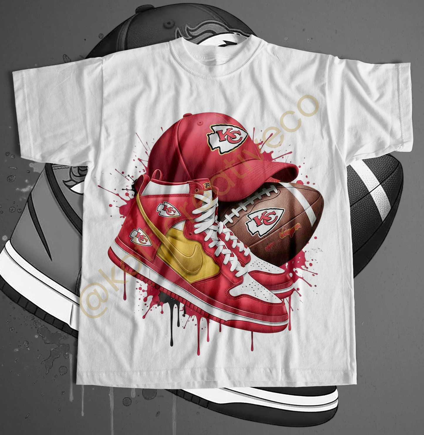 NFL Team Drip PNG – Sneaker, Cap & Football Design (Choose Your Team)