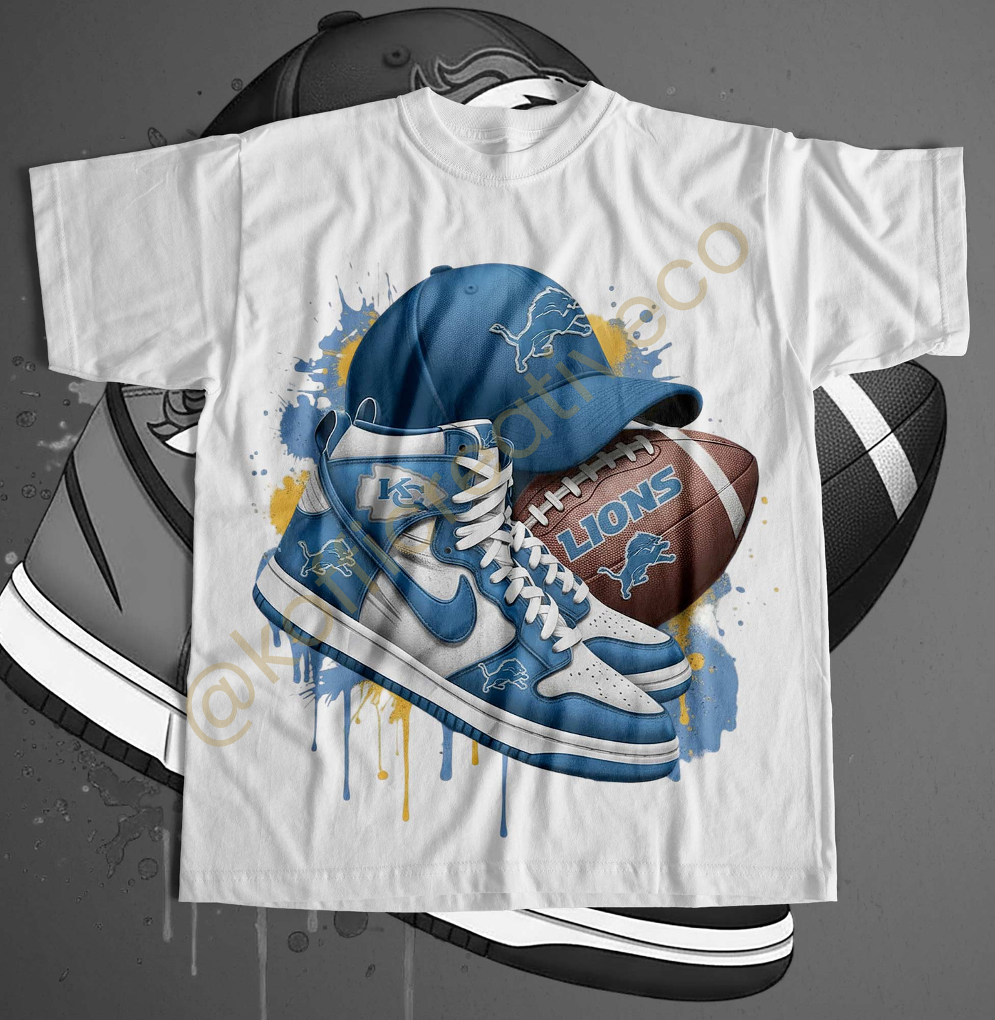 NFL Team Drip PNG – Sneaker, Cap & Football Design (Choose Your Team)