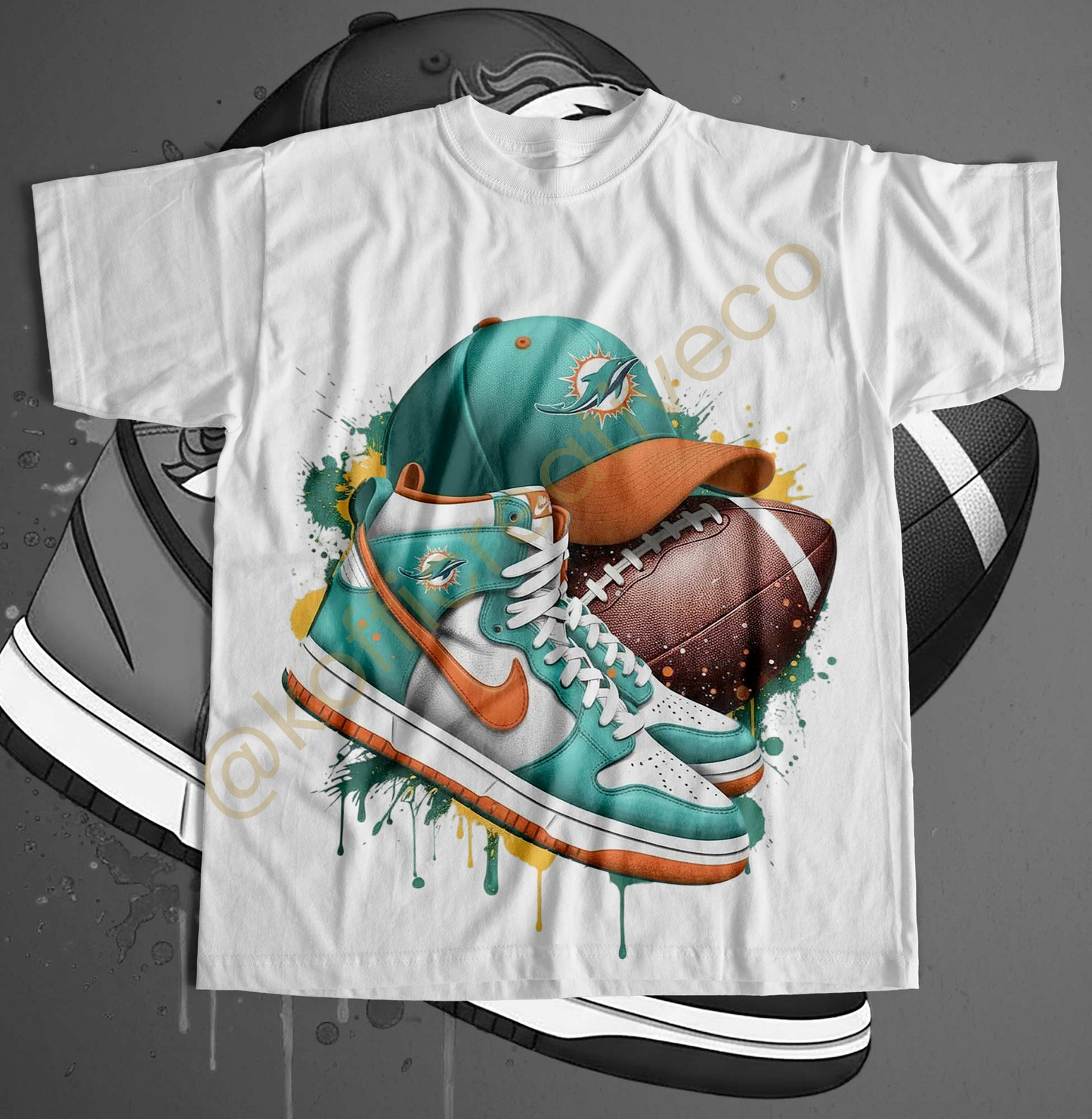 NFL Team Drip PNG – Sneaker, Cap & Football Design (Choose Your Team)