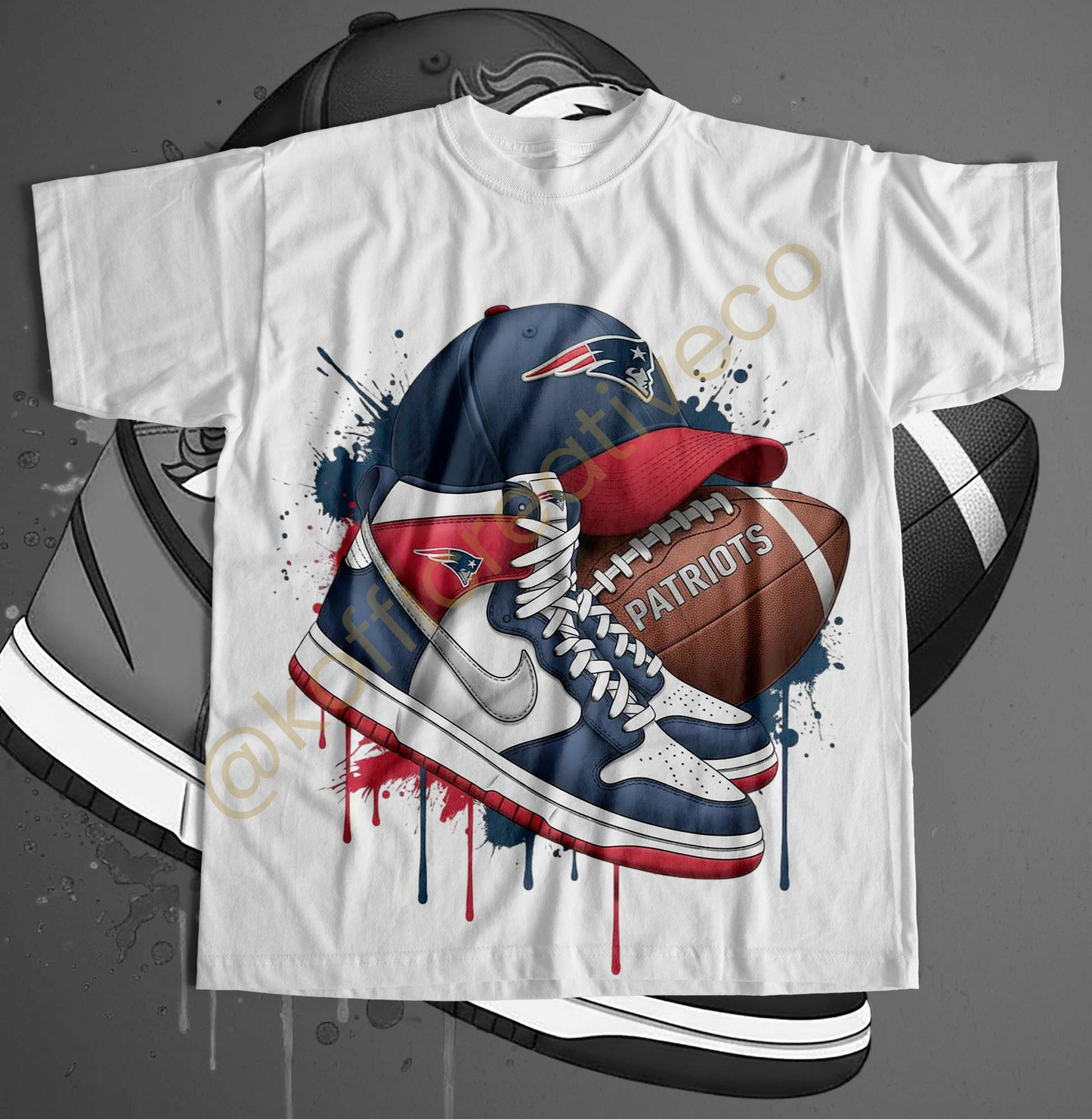 NFL Team Drip PNG – Sneaker, Cap & Football Design (Choose Your Team)