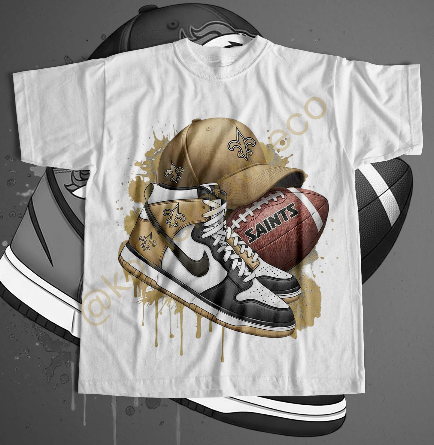 NFL Team Drip PNG – Sneaker, Cap & Football Design (Choose Your Team)