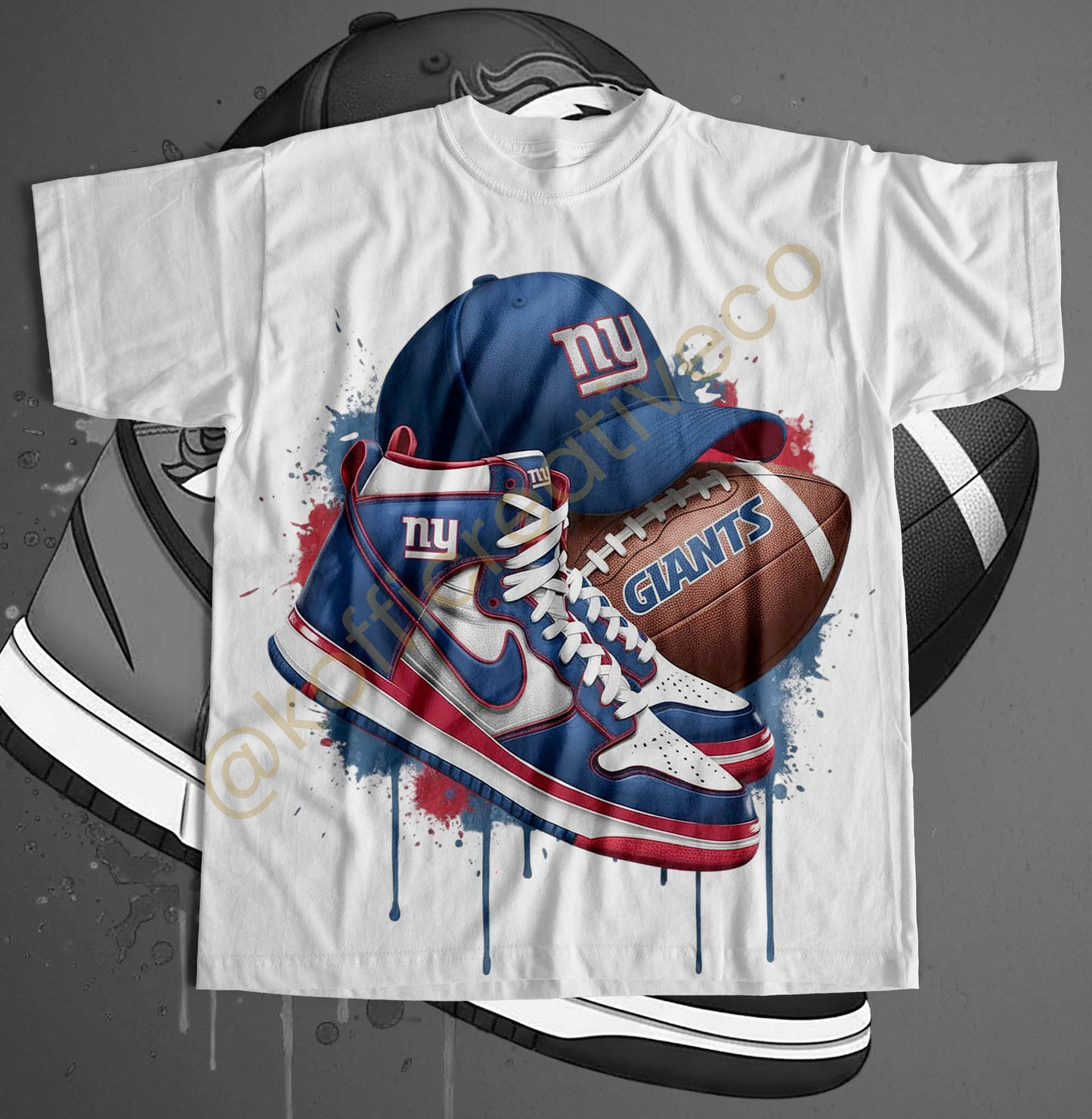 NFL Team Drip PNG – Sneaker, Cap & Football Design (Choose Your Team)