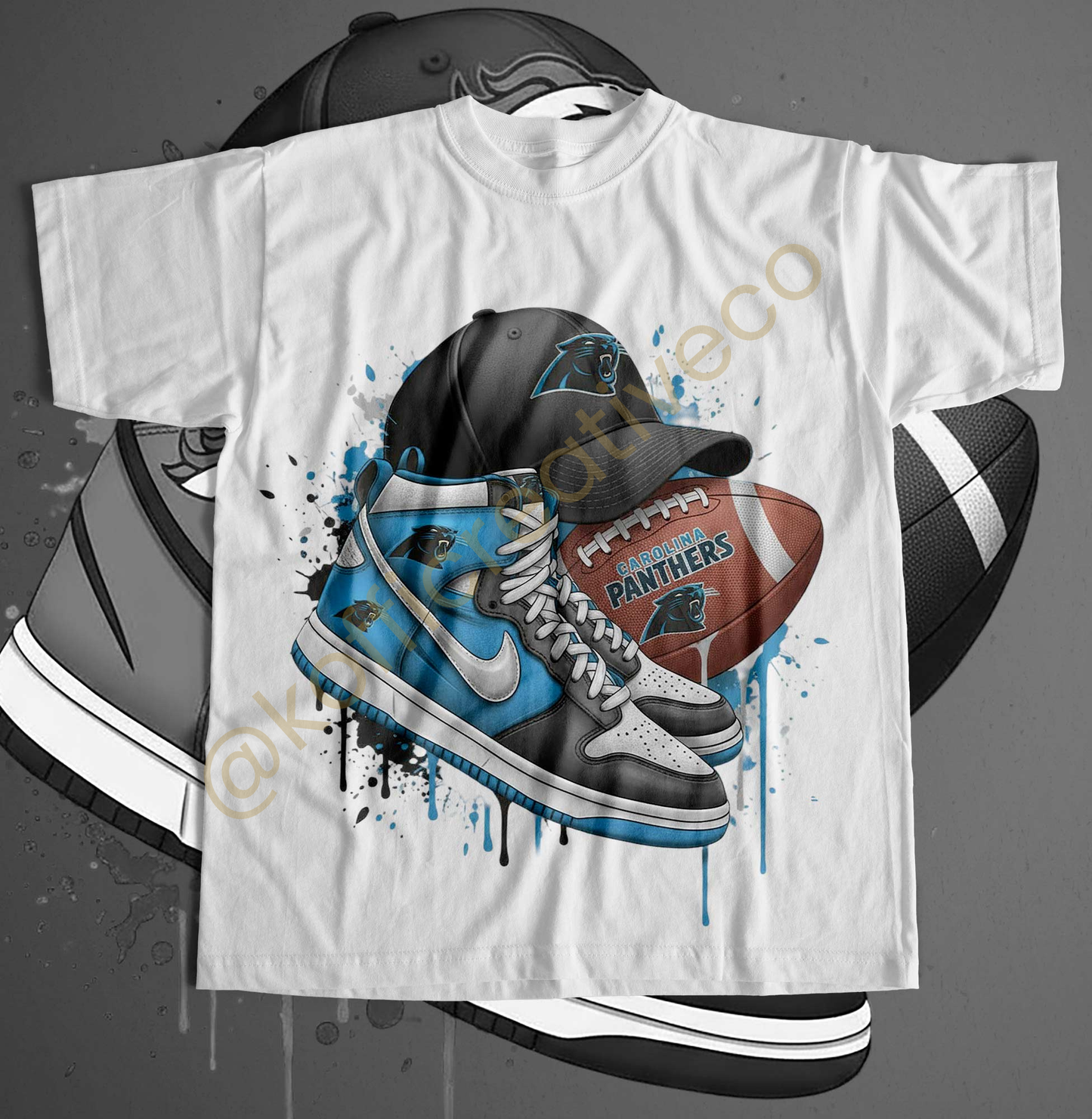 NFL Team Drip PNG – Sneaker, Cap & Football Design (Choose Your Team)