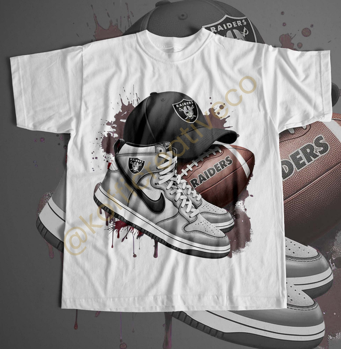 NFL Team Drip PNG – Sneaker, Cap & Football Design (Choose Your Team)