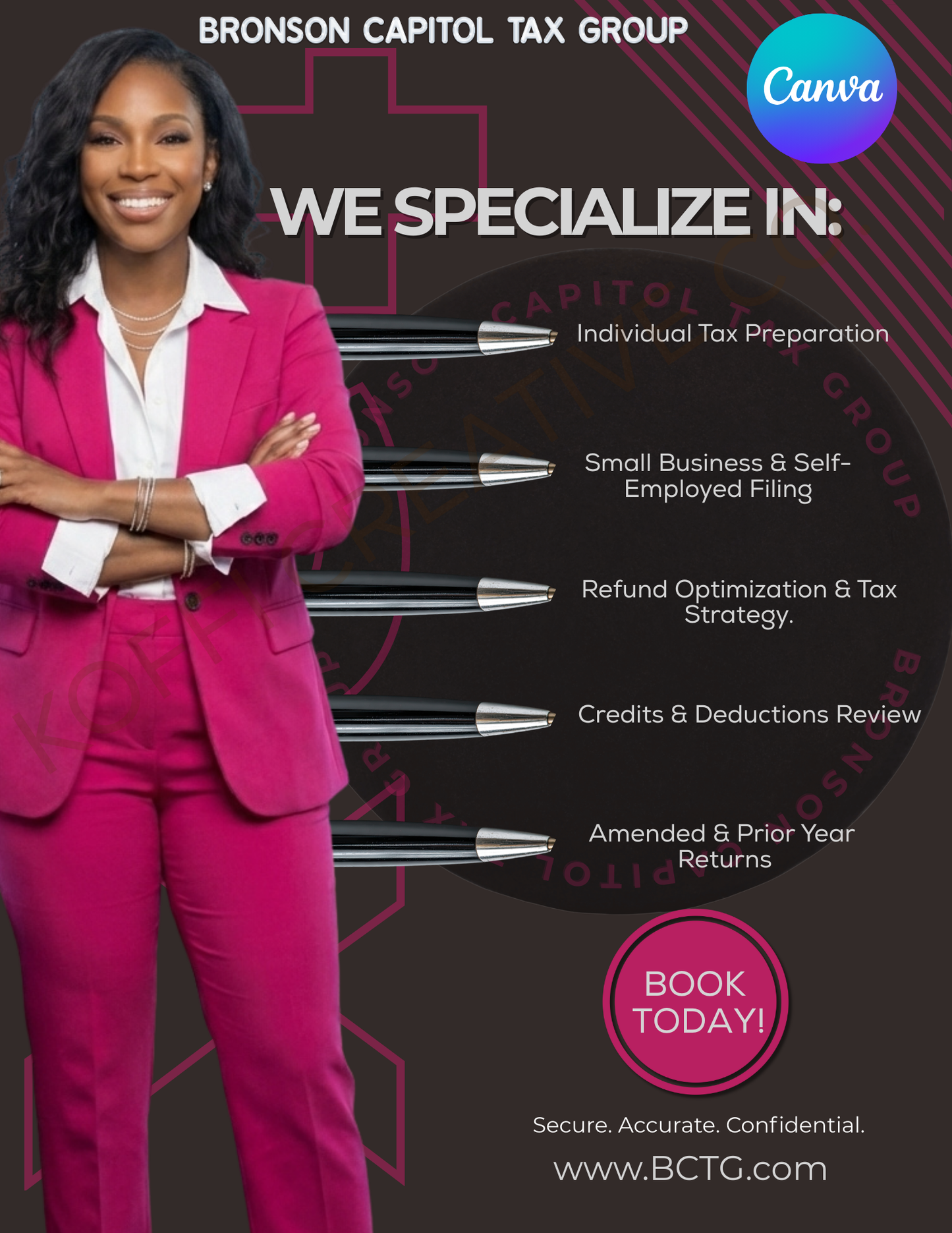 Tax Season Marketing Flyer Bundle - Canva Template