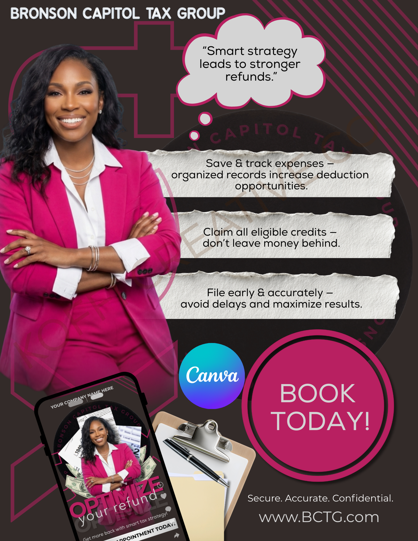 Tax Season Marketing Flyer Bundle - Canva Template