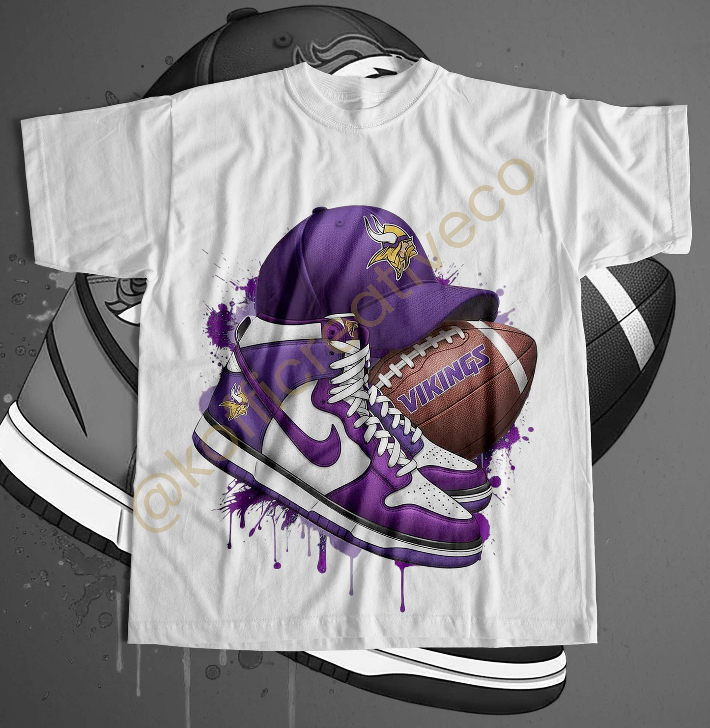 NFL Team Drip PNG – Sneaker, Cap & Football Design (Choose Your Team)
