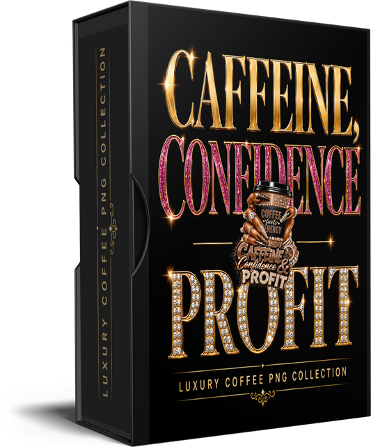 ☕ Luxury Coffee PNG Bundle | 14 Glam Luxury Designs