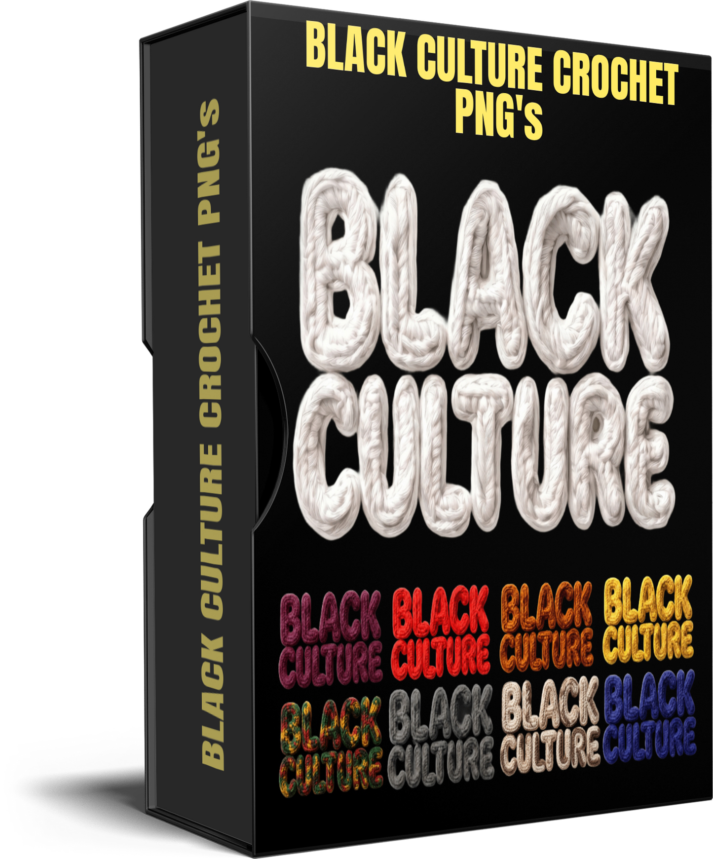 🧶✨ Black Culture Crochet PNG Bundle (20 Designs)