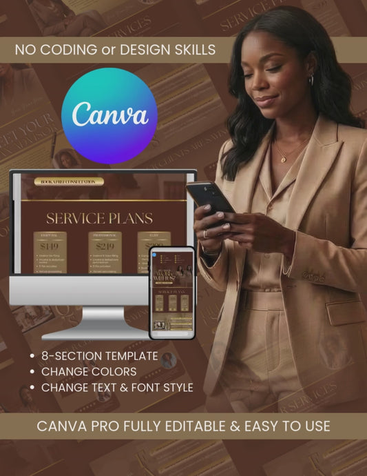 Tax Professional Canva Landing Page Template